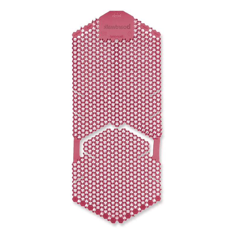 Boardwalk Vertical Anti-Splash Urinal Screen, Spiced Apple Scent, Red, 6/Carton (TSU-P-006I006I-01-AAS80)