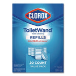Clorox ToiletWand Disinfecting Toilet Bowl Cleaner Refill, 20/Pack, 4 Pack/Carton (31049)