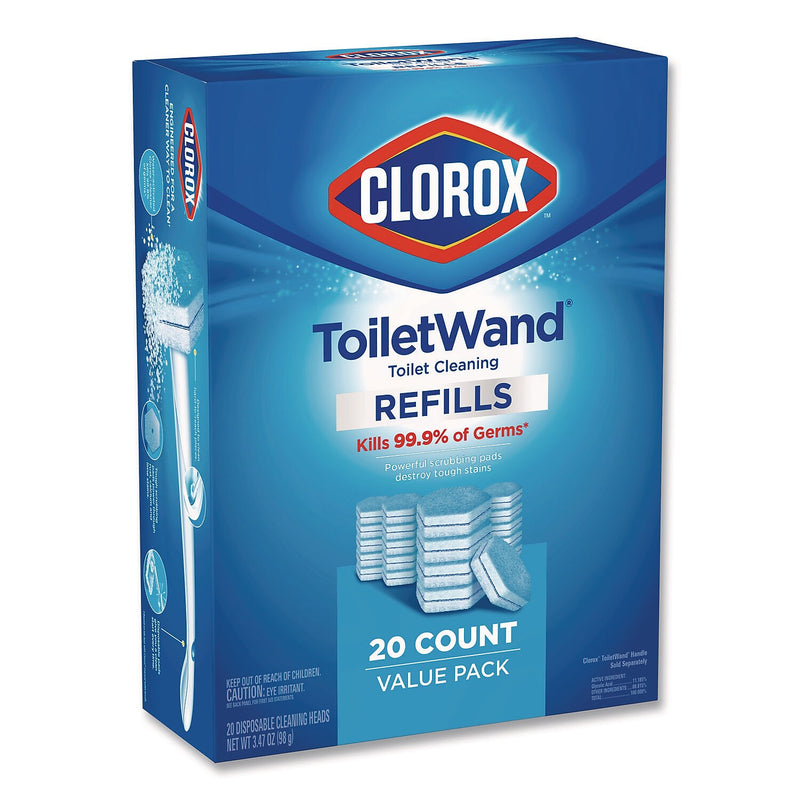 Clorox ToiletWand Disinfecting Toilet Bowl Cleaner Refill, 20/Pack, 4 Pack/Carton (31049)