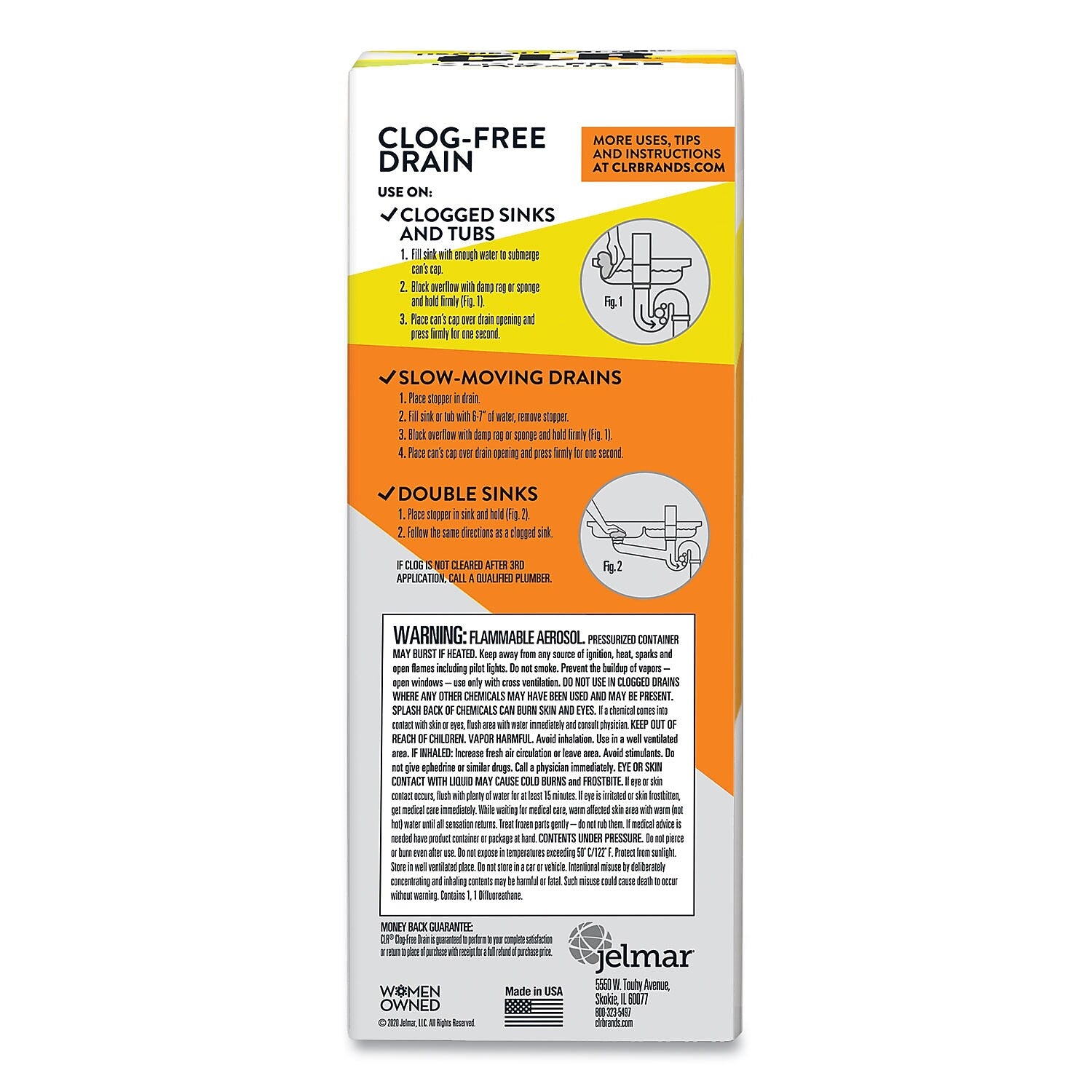 CLR Clog-Free Drain Cleaner, 4.5 oz., 6/Carton (PP6)