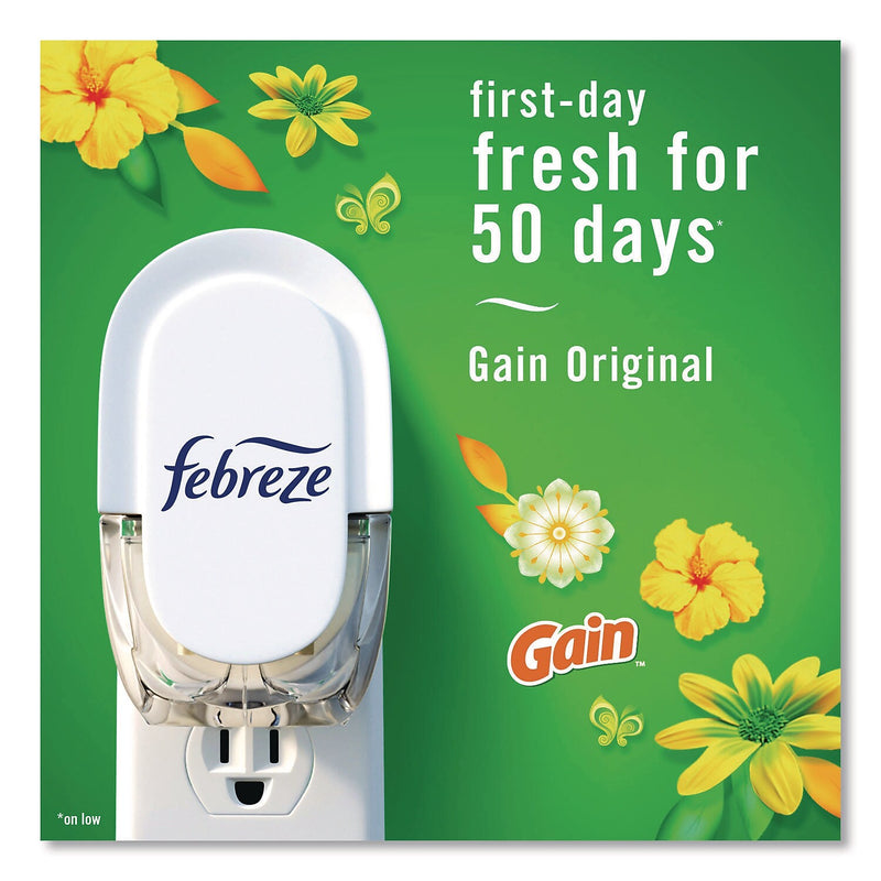 Febreze PLUG Air Freshener Refill, Gain Scent, 2.63 oz., 3/Pack, 6 Packs/Carton (80781111)