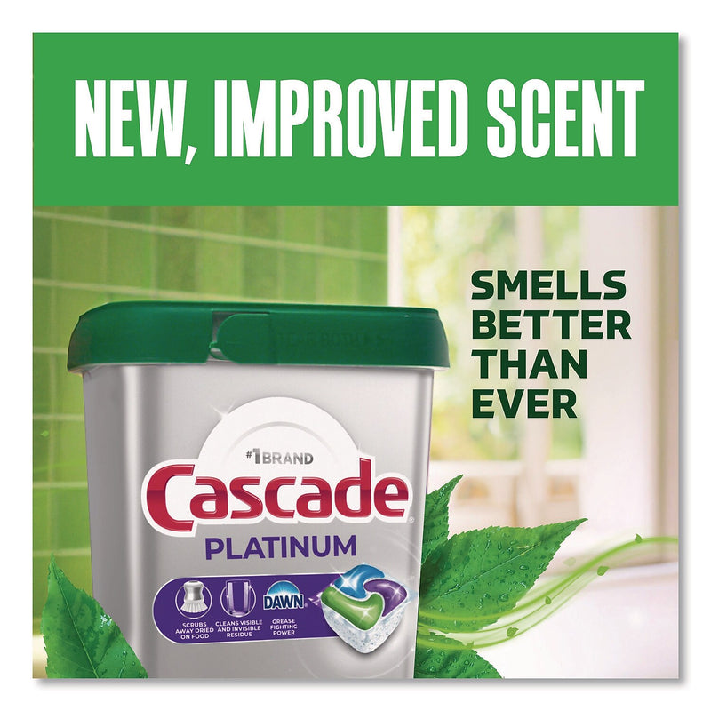 Cascade ActionPacs Dishwashing Detergent Pacs, Fresh Scent, 59 Pacs/Tub, 3 Tubs/Carton (80797181)