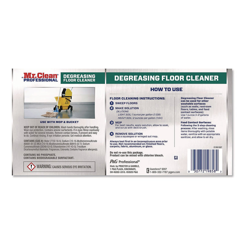Mr. Clean Professional Floor Cleaner Degreaser, 1 Gal., 3/Carton (80841125)