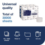 Tork OptiServe Coreless Toilet Paper, 2-Ply, White, 1500 Sheets/Roll, 18 Rolls/Case (472887)