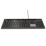 Adesso CyberTouch Wired Desktop Keyboard with Touchpad, Black (ADEAKB445UB)