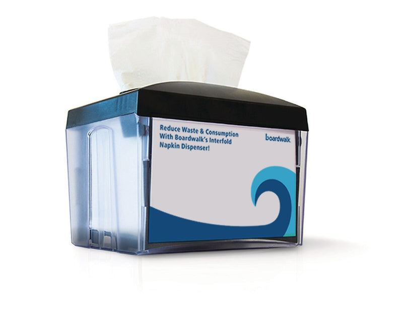 Boardwalk Tabletop Interfold Napkin Dispenser, Black (BWK1503)