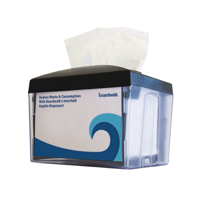 Boardwalk Tabletop Interfold Napkin Dispenser, Black (BWK1503)