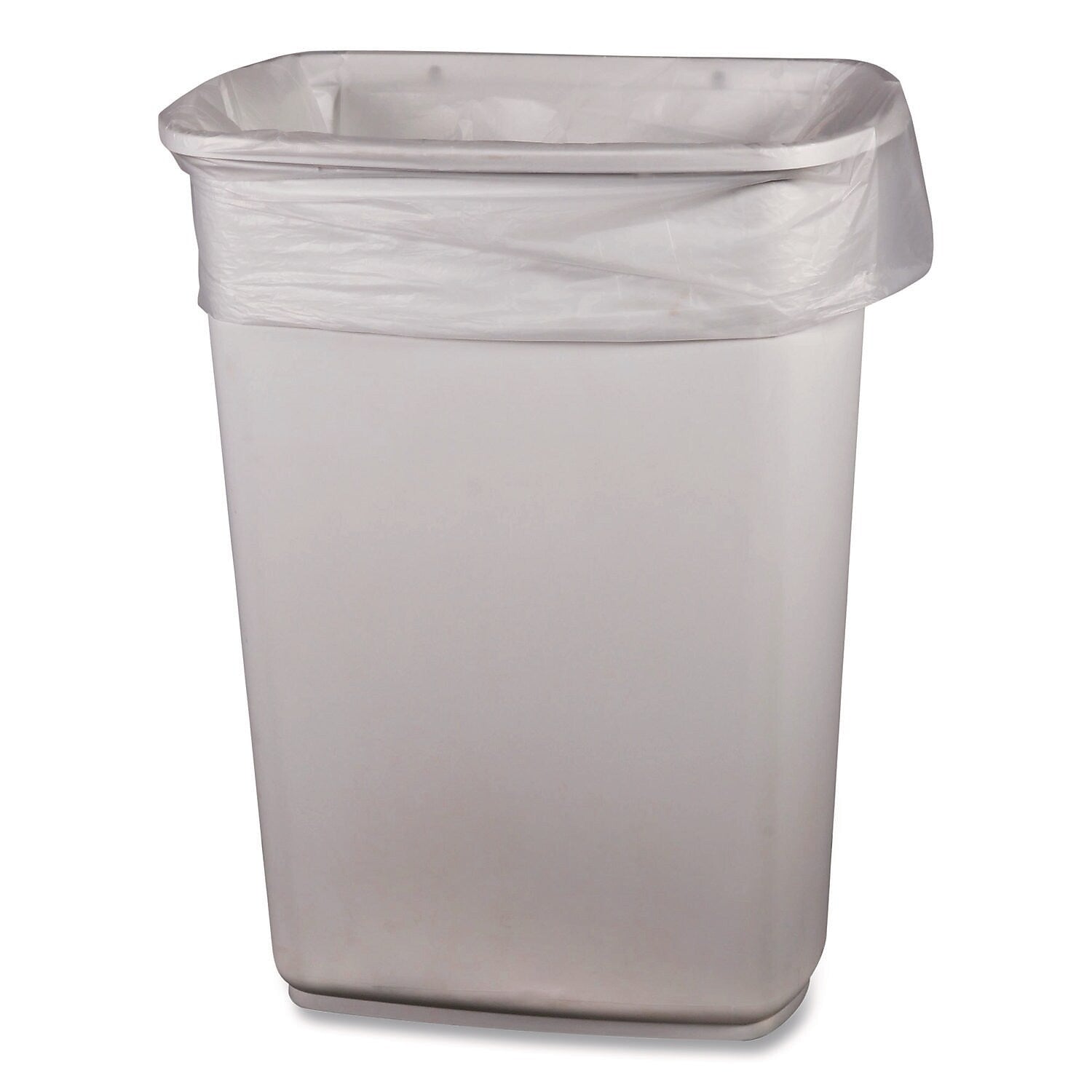 Boardwalk 33-33 Gallon Trash Bag, 33" x 39", Low Density, 0.65 mil, Clear, 250 Total Bags (H6639HCKR01)