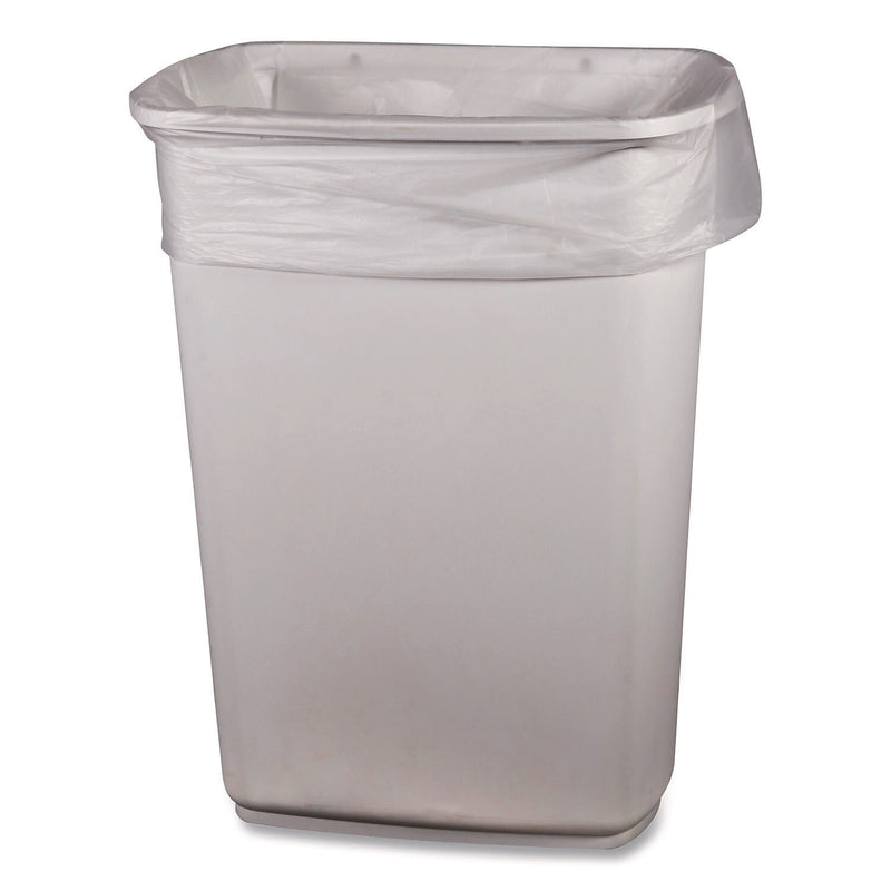 Boardwalk 33-33 Gallon Trash Bag, 33" x 39", Low Density, 0.65 mil, Clear, 250 Total Bags (H6639HCKR01)