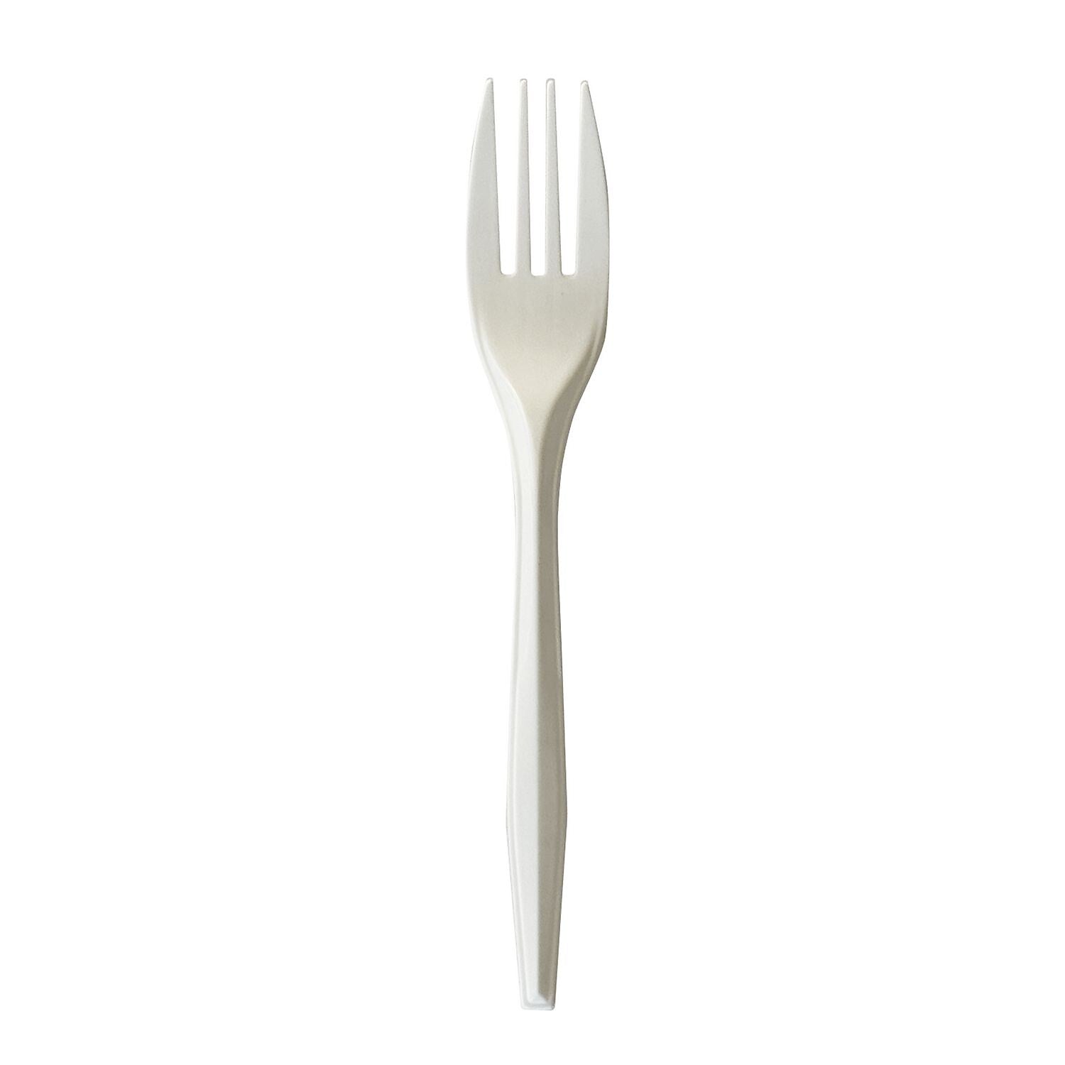 Boardwalk Individually Wrapped Polypropylene Forks, Medium-Weight, White, 1,000 Pieces/Carton (BWKFORKMWPPIW)