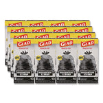 Glad 30 Gallon Quick-Tie Kitchen Trash Bag, Black, 120 Total Bags (00079)
