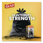 Glad 30 Gallon Quick-Tie Kitchen Trash Bag, Black, 120 Total Bags (00079)