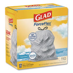 Glad ForceFlex 13 Gallon Drawstring Tall Kitchen Trash Bag, Fresh Clean Scent, Gray, 330 Total Bags (78563)