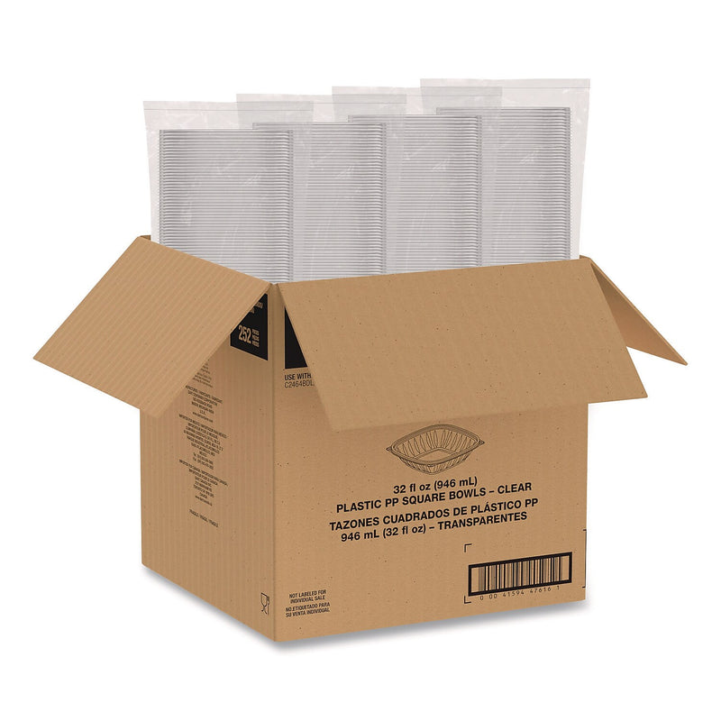 Dart Plastic Bowl, 32 oz., Clear, 252/Carton (C32SB)