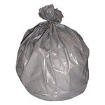 Heritage 40-45 Gallon Trash Bag, 40" x 46", Low Density, 1.1 mil, Gray, 125 Total Bags (H8046SG)