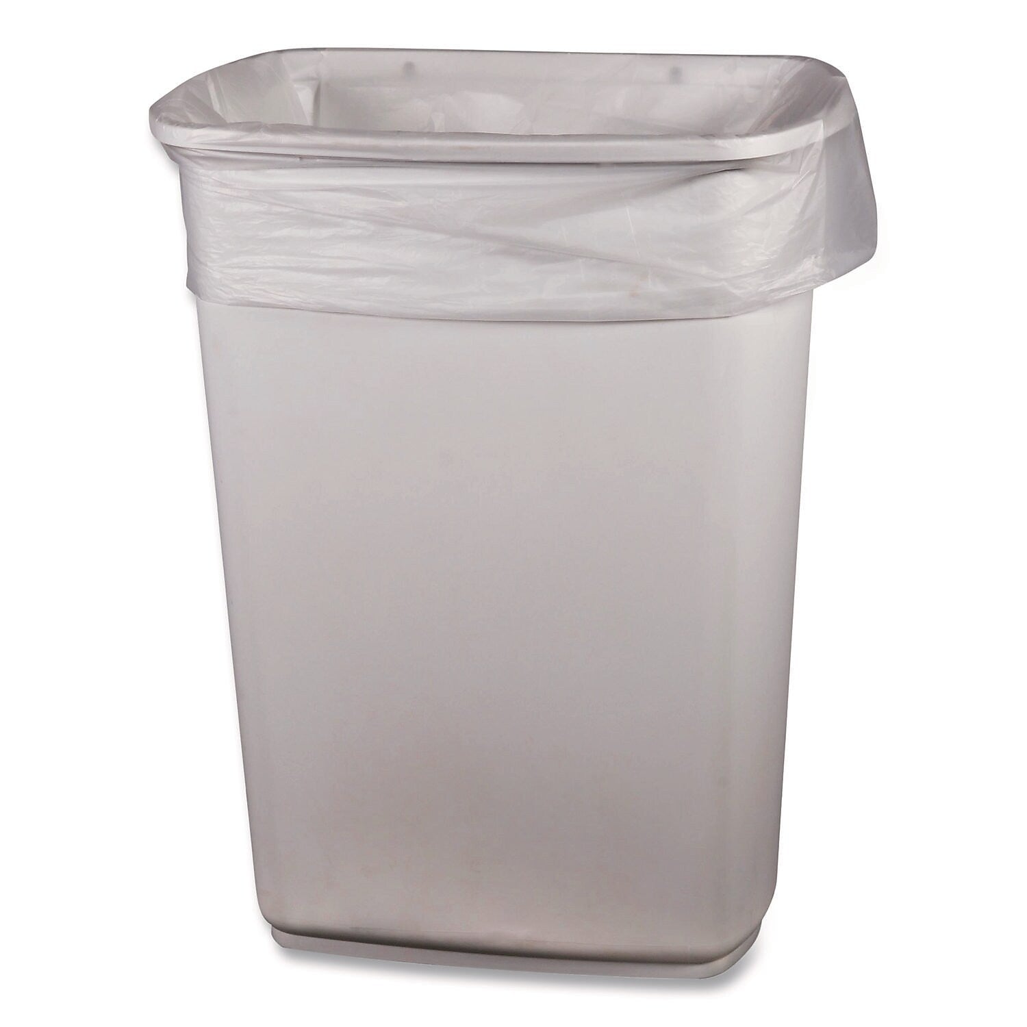 Heritage 16 Gallon Trash Bag, 24" x 32", Low Density, 0.5 mil, Clear, 500 Total Bags (H4832MC RAC)