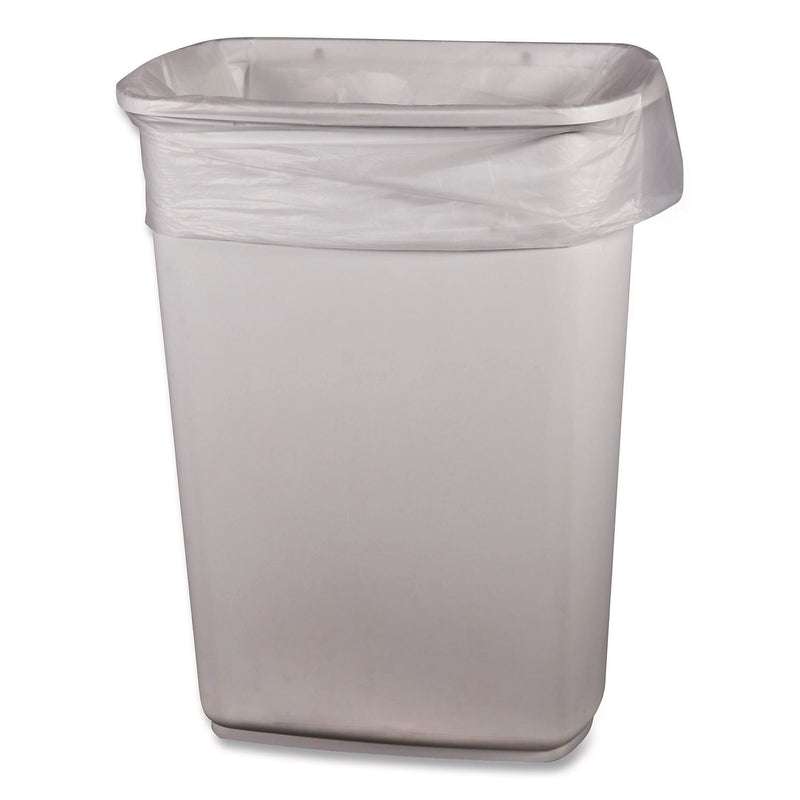 Heritage 16 Gallon Trash Bag, 24" x 32", Low Density, 0.5 mil, Clear, 500 Total Bags (H4832MC RAC)