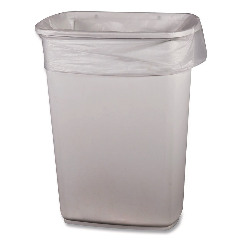 Heritage 33 Gallon Trash Bag, 33" x 39", Low Density, 0.65 mil, Clear, 250 Total Bags (H6639HC R01)