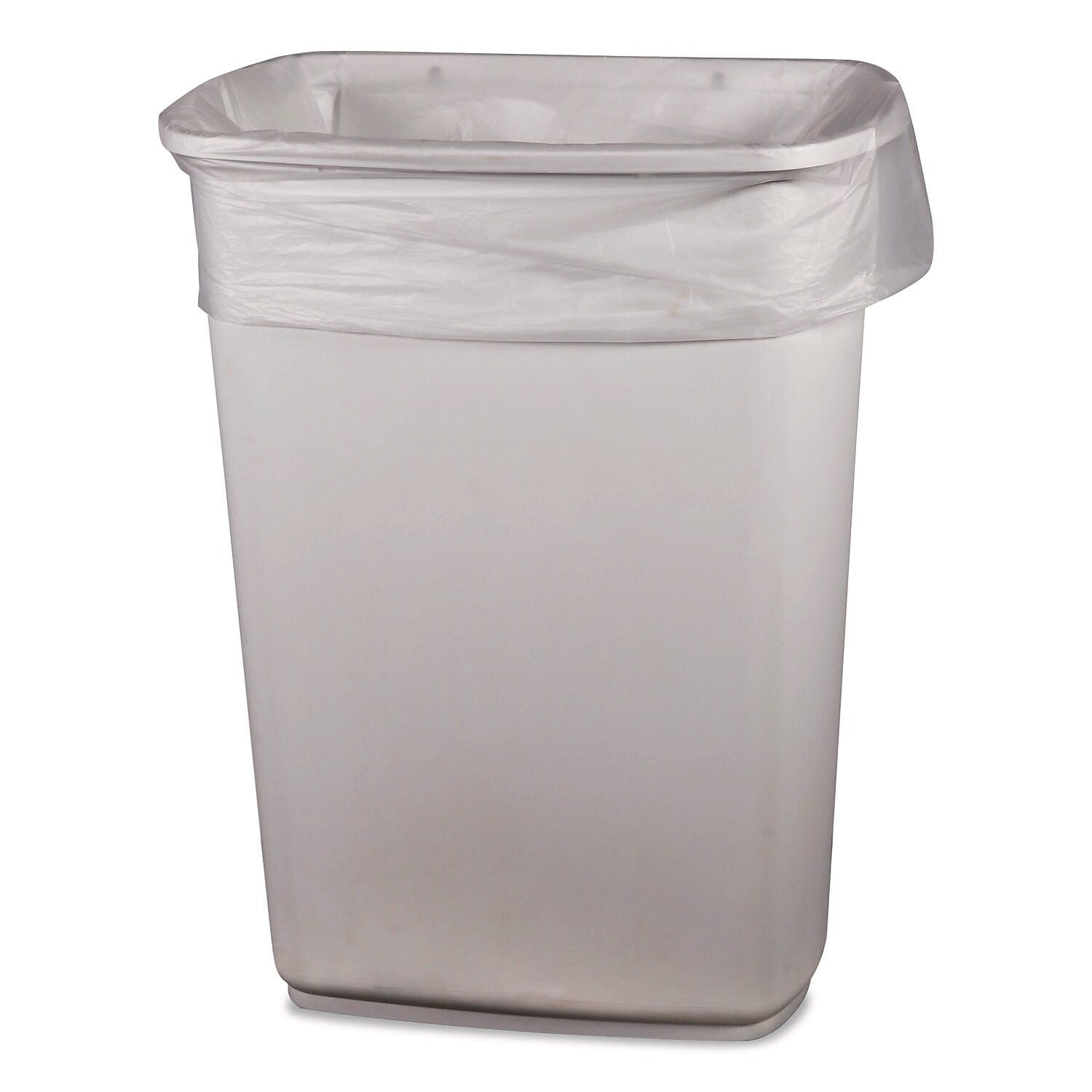 Heritage 33 Gallon Trash Bag, 33" x 39", Low Density, 1 mil, Clear, 150 Total Bags (H6639YC RAC)