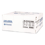 Inteplast Group 33 Gallon Trash Bag, 33" x 39", Low Density, 1.5 mil, Black, 100 Total Bags (SL3339150K)