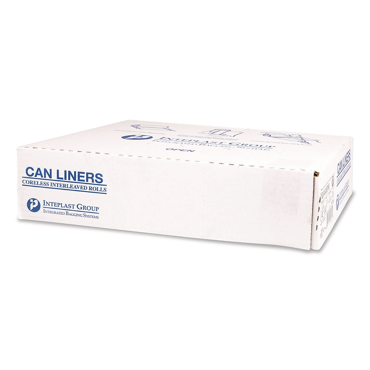 Inteplast Group 33 Gallon Trash Bag, 33" x 39", Low Density, 0.8 mil, Natural, 150 Total Bags (SL3339XHN)