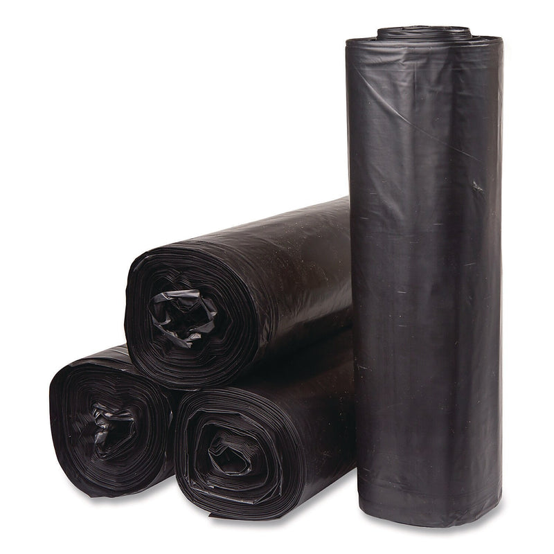 Inteplast Group 40-45 Gallon Trash Bag, 40" x 46", Low Density, 1.5 mil, Black, 100 Total Bags (SL4046150K)