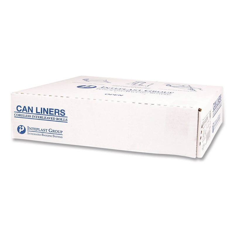 Inteplast Group 40-45 Gallon Trash Bag, 40" x 46", Low Density, 1.15 mil, Natural, 100 Total Bags (SLW4046SPNS)