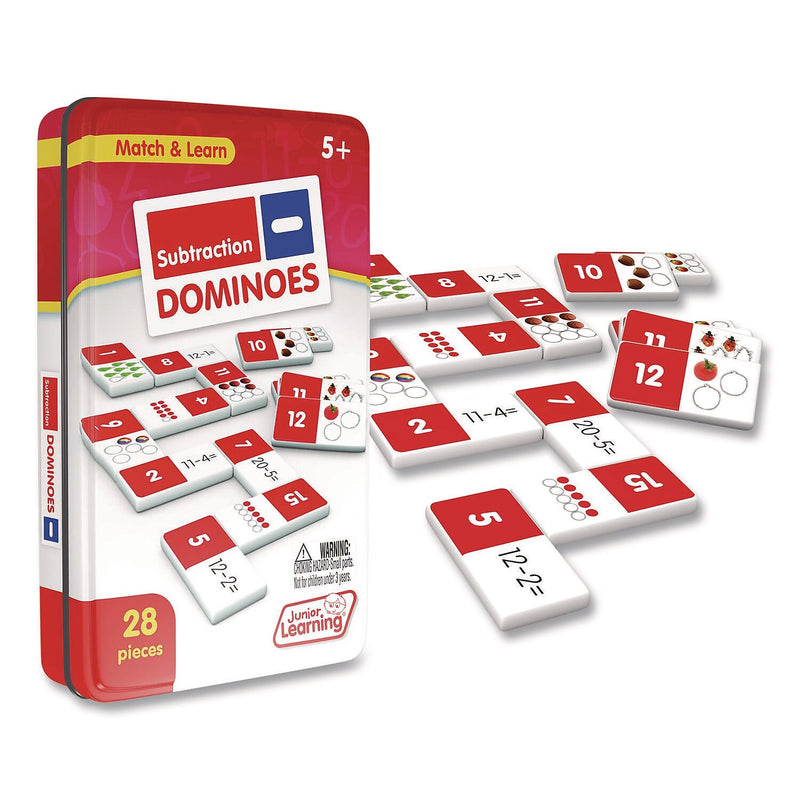Junior Learning Subtraction Dominoes, 28 Pieces/Pack (JL482)