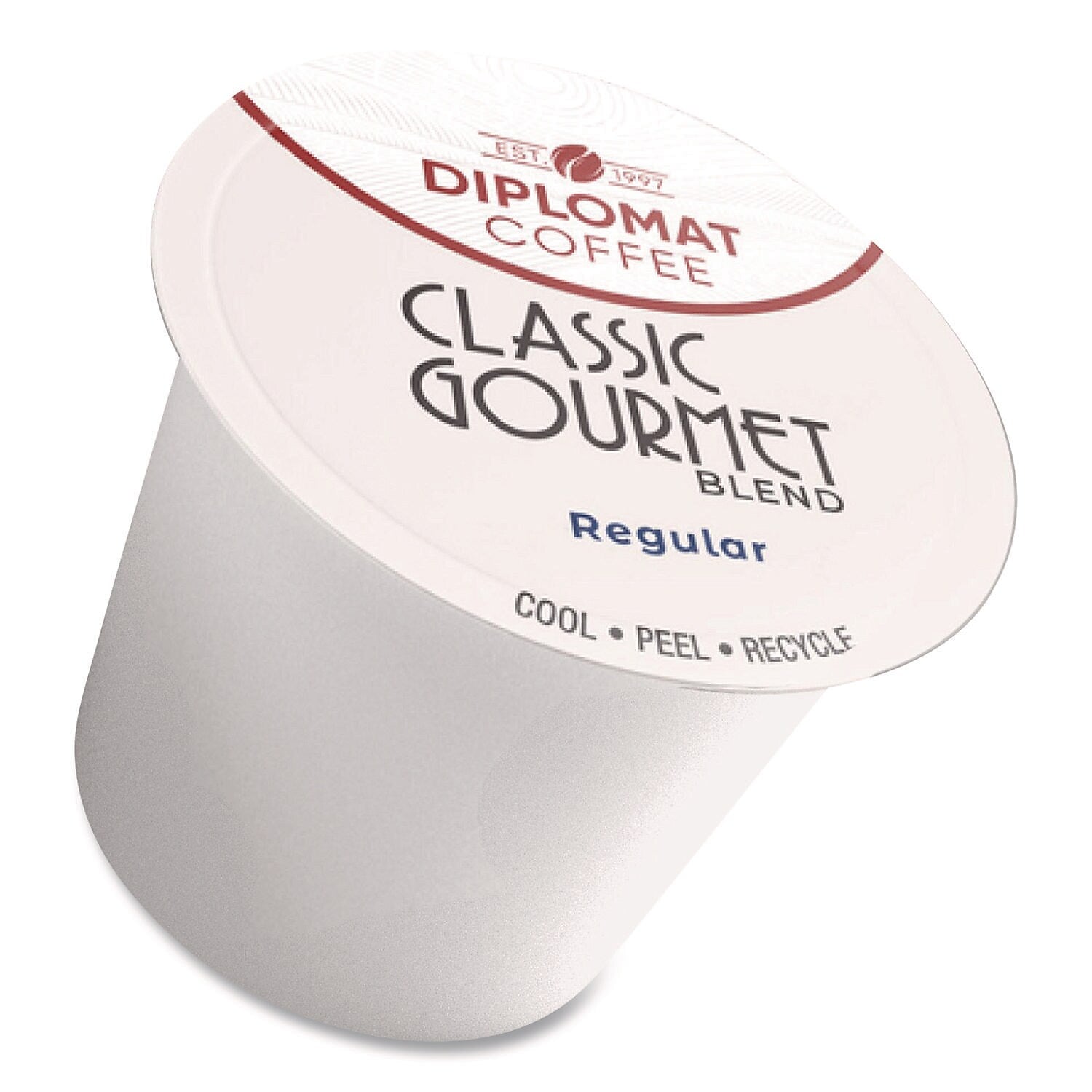 Diplomat Coffee Classic Gourmet Coffee Pods, Medium Roast, 96/Carton (C-DCCUP-CG96-10R)