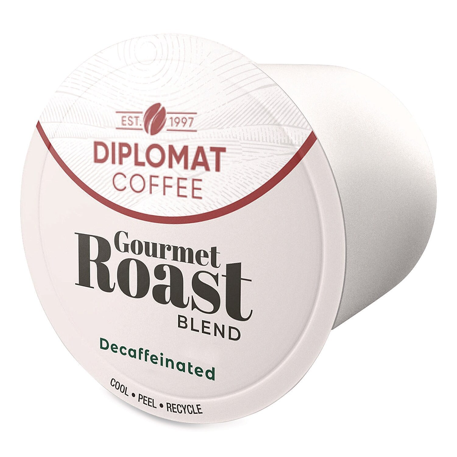 Diplomat Coffee Gourmet Decaf Coffee Pods, Dark Roast, 48/Carton (C-DCCUP-GR48-10D)