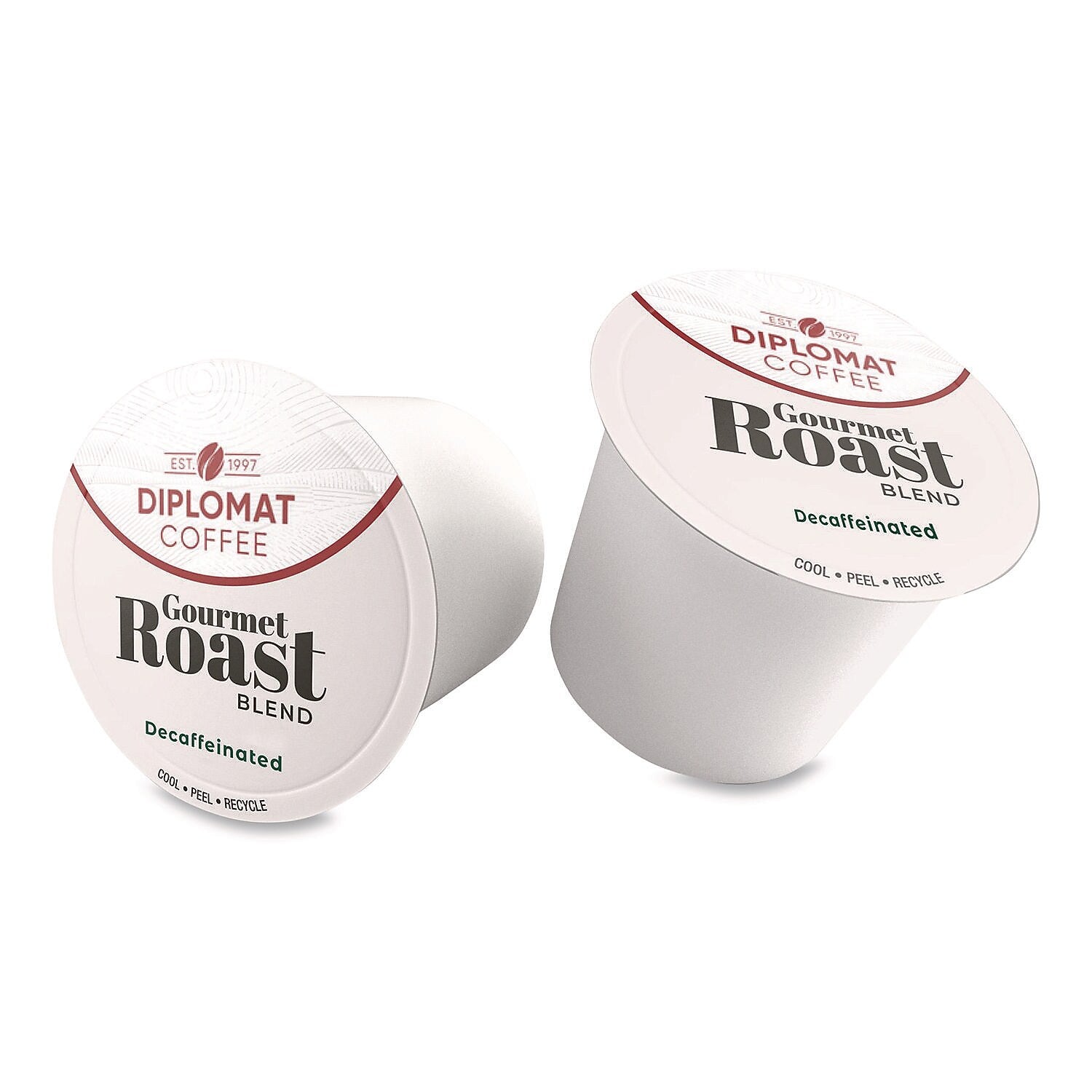 Diplomat Coffee Gourmet Decaf Coffee Pods, Dark Roast, 48/Carton (C-DCCUP-GR48-10D)