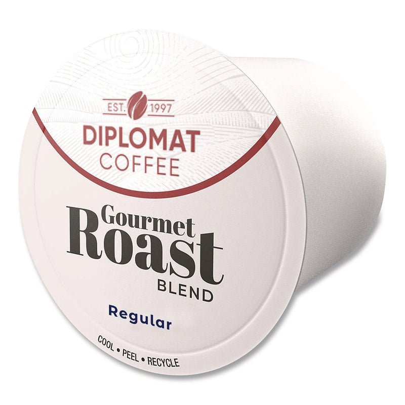 Diplomat Coffee Gourmet Coffee Pods, Dark Roast, 96/Carton (C-DCCUP-GR96-10R)