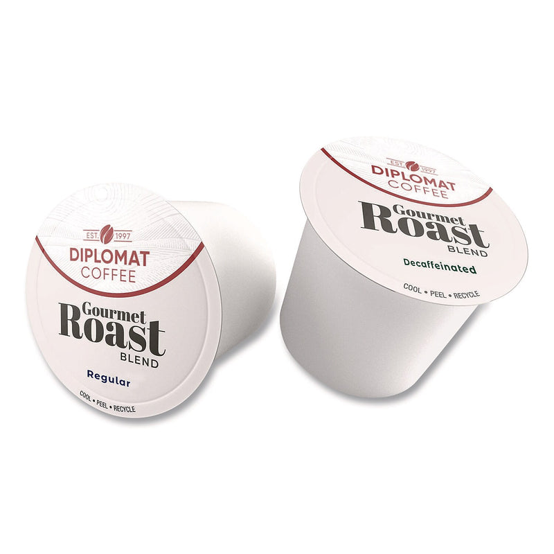 Diplomat Coffee Gourmet Coffee Pods, Dark Roast, 96/Carton (C-DCCUP-GR96-10R)