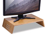 Officemate Bamboo Monitor Stand, Up to 15" Monitor, Brown (OIC71008)