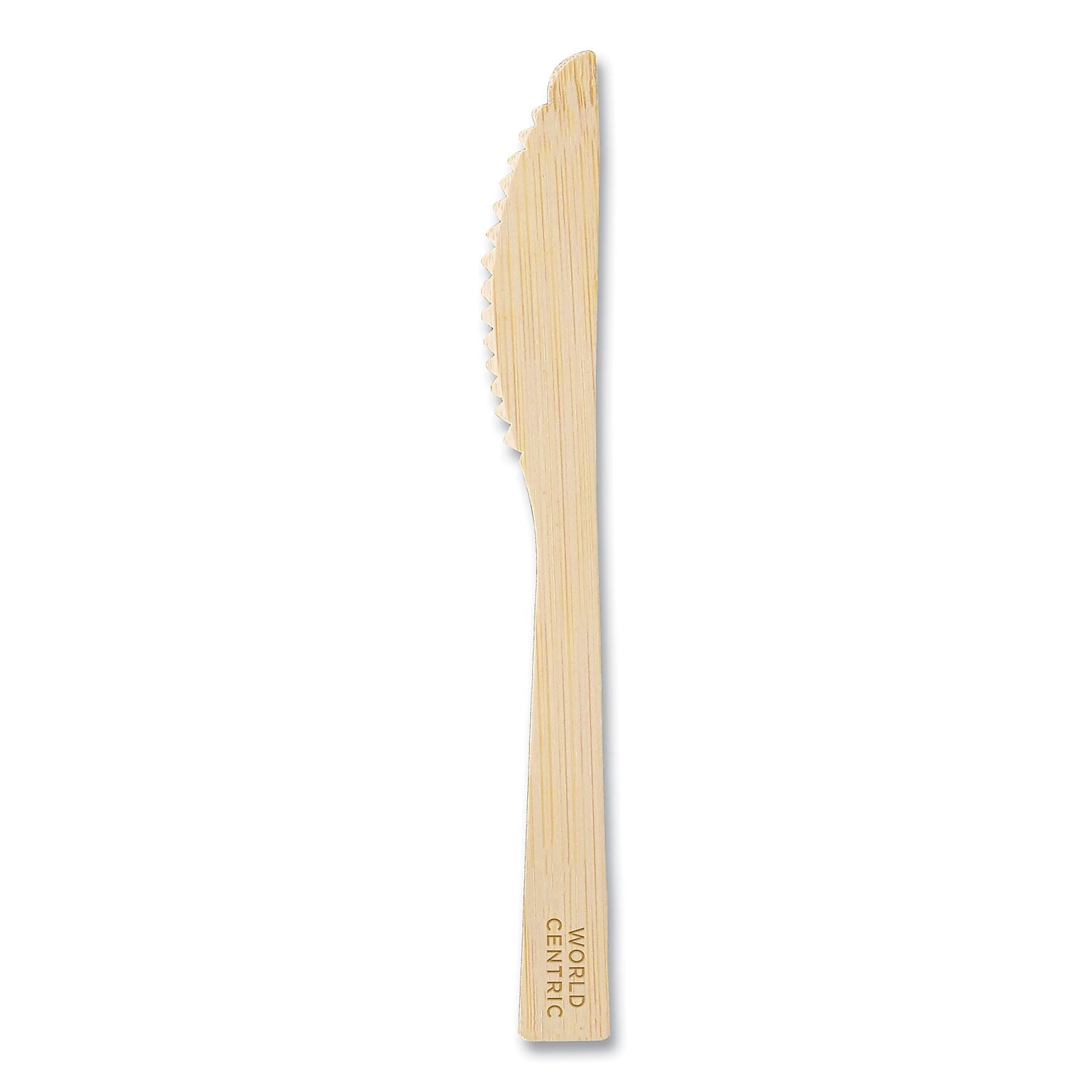 World Centric Bamboo Knives, Medium-Weight, Natural, 2000 Pieces/Carton (KN-BB-67)