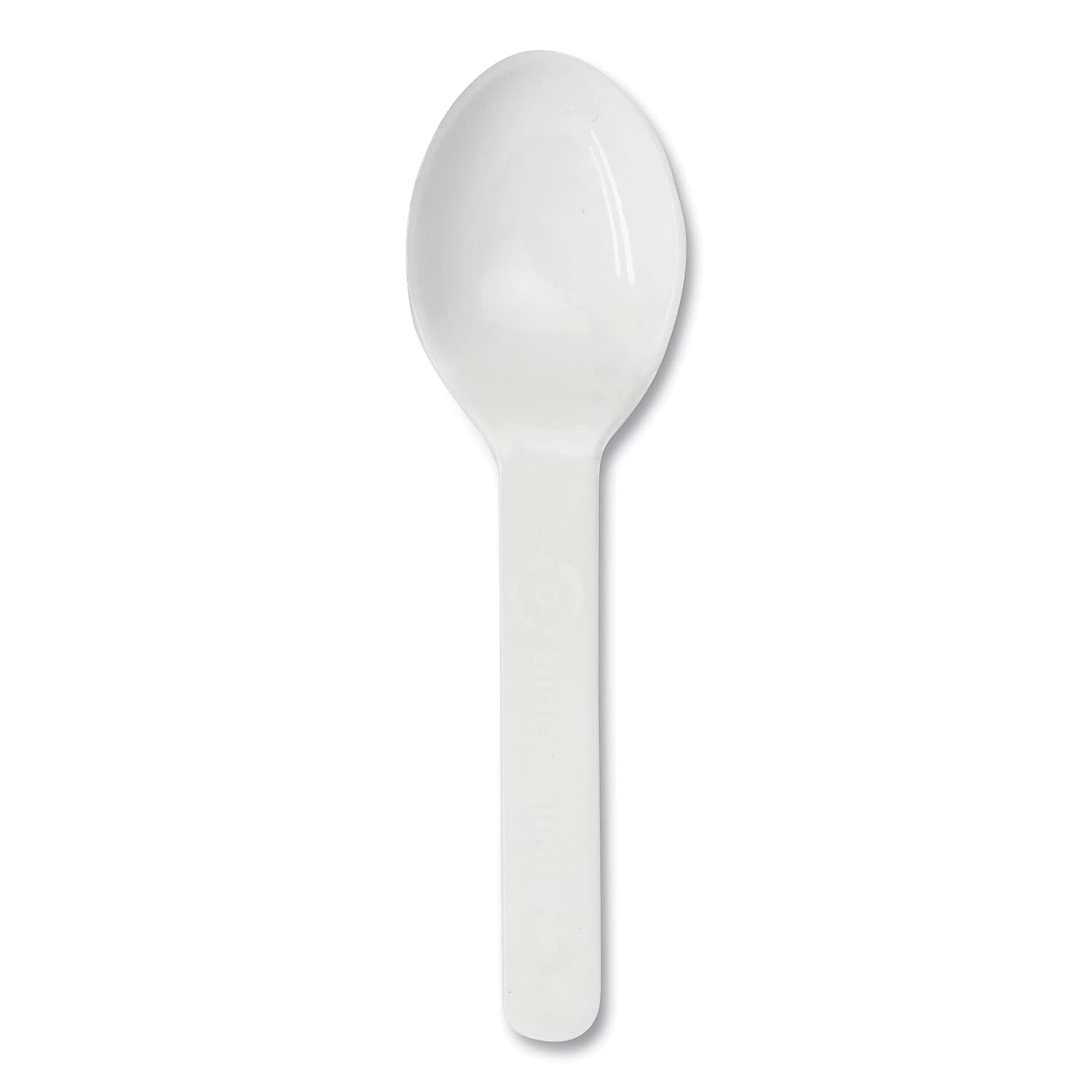 World Centric Plastic Tea Spoons, Medium-Weight, White, 3000 Pieces/Carton (SP-CS-3)