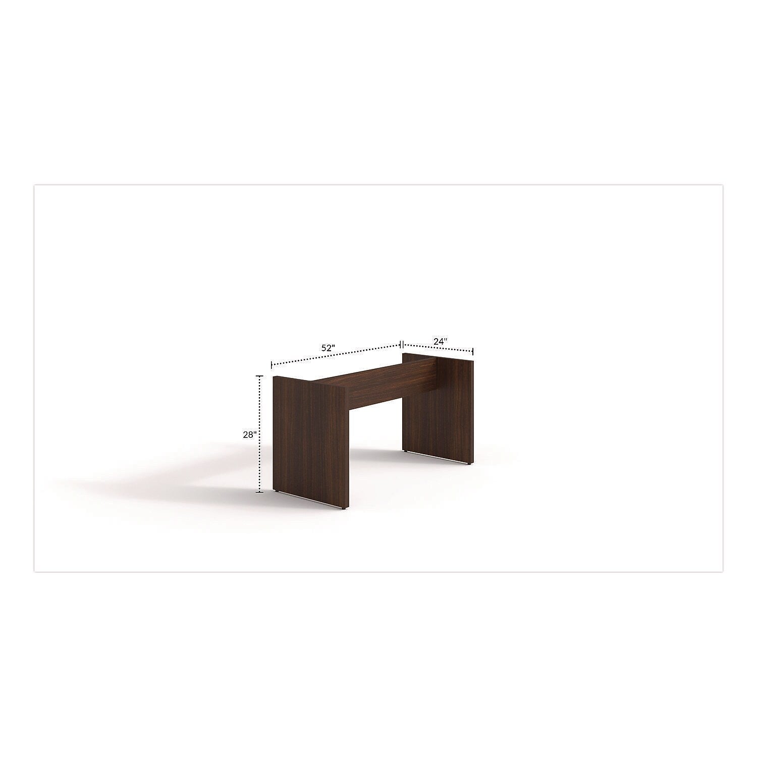 Alera Seville 28"H Slab Base, Composite Wood, Mahogany (SV9648MYBS)
