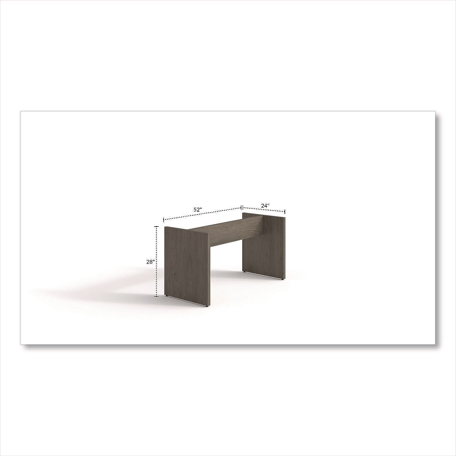 Alera Seville 28"H Slab Base, Composite Wood, Walnut (SV9648WABS)