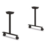 Alera Seville 28"H Training Table Base, Metal, With Wheels, Black (AENNNK-MPTF22)