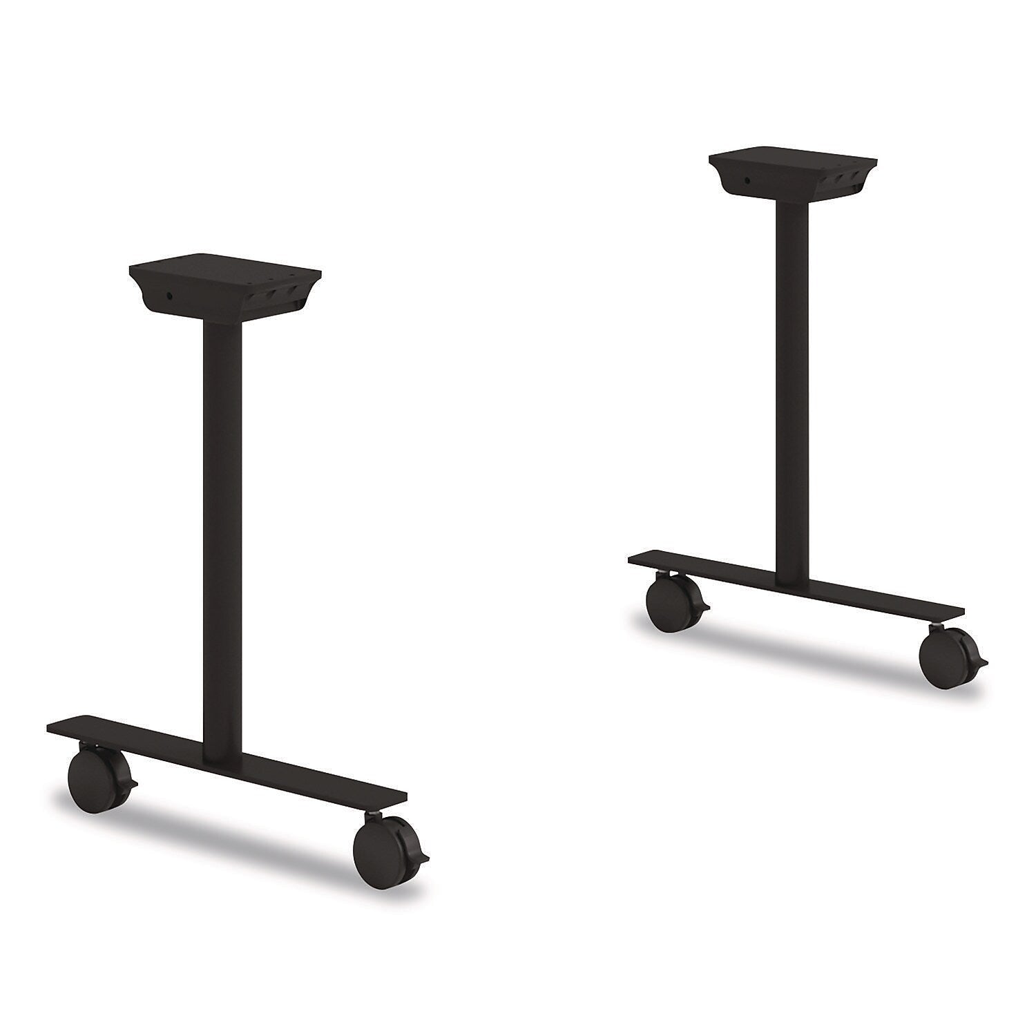 Alera Seville 28"H Training Table Base, Metal, With Wheels, Black (AENNNK-MPTF22)