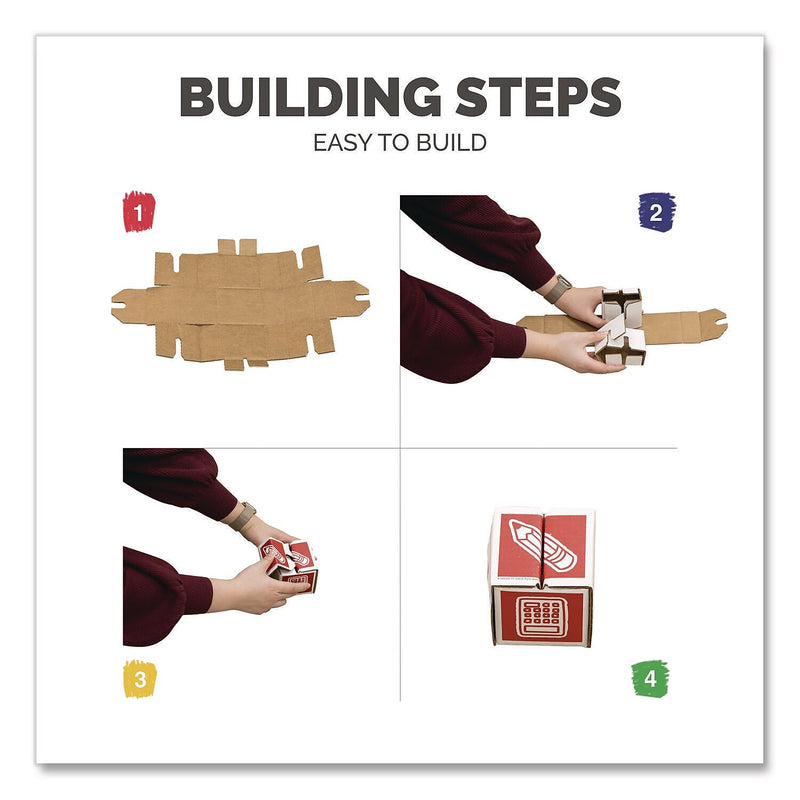 Bankers Box At Play 123 ABC Learning Blocks, Assorted Colors, 50/Pack (100016408)