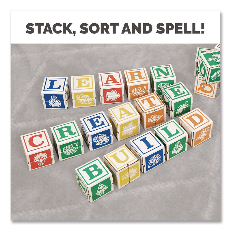 Bankers Box At Play 123 ABC Learning Blocks, Assorted Colors, 50/Pack (100016408)