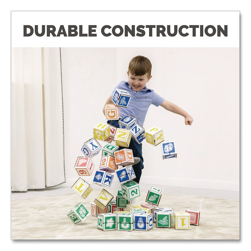 Bankers Box At Play 123 ABC Learning Blocks, Assorted Colors, 50/Pack (100016408)