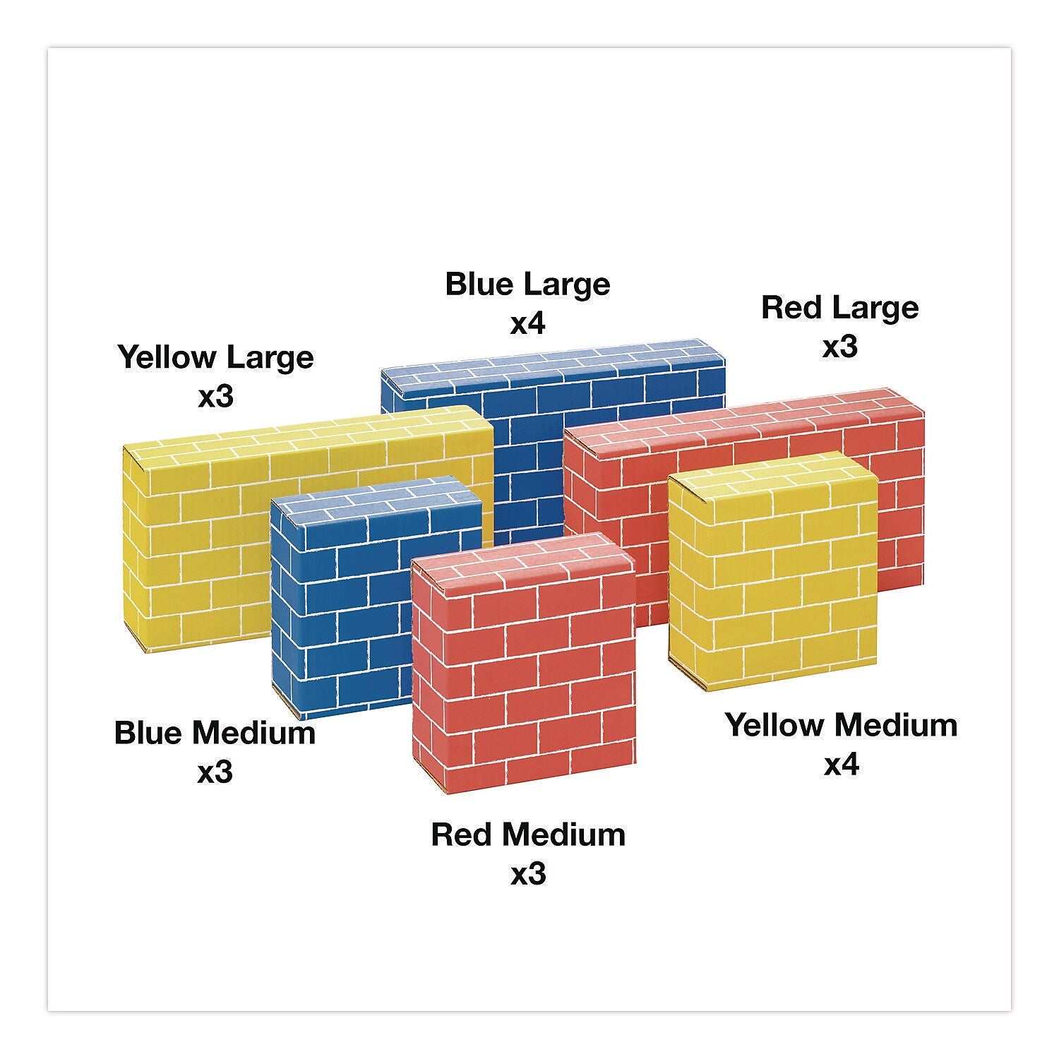 Bankers Box At Play Cardboard Building Block, Assorted Colors, 20/Pack (1230802)