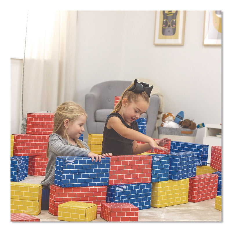 Bankers Box At Play Cardboard Building Block, Assorted Colors, 20/Pack (1230802)