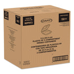 Dart ProPlanet Plastic 3-Compartment Hinged Carryout Container, Clear, 150/Carton (90PPHT3)