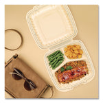 Dart ProPlanet Plastic 3-Compartment Hinged Carryout Container, Clear, 150/Carton (90PPHT3)