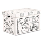 Bankers Box At Play Color-In Animals Corrugated Toy Box (1231701)
