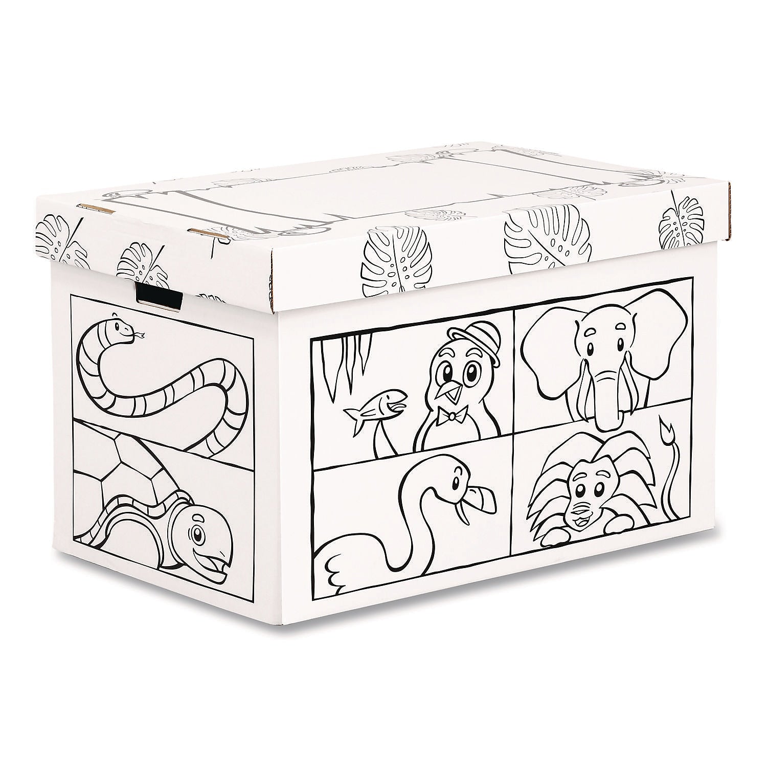Bankers Box At Play Color-In Animals Corrugated Toy Box (1231701)