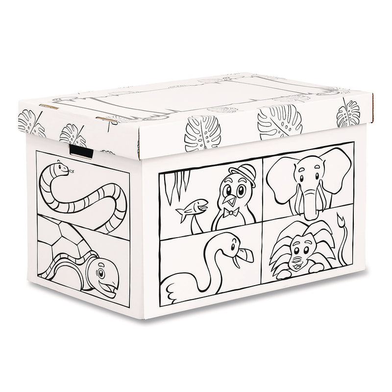 Bankers Box At Play Color-In Animals Corrugated Toy Box (1231701)